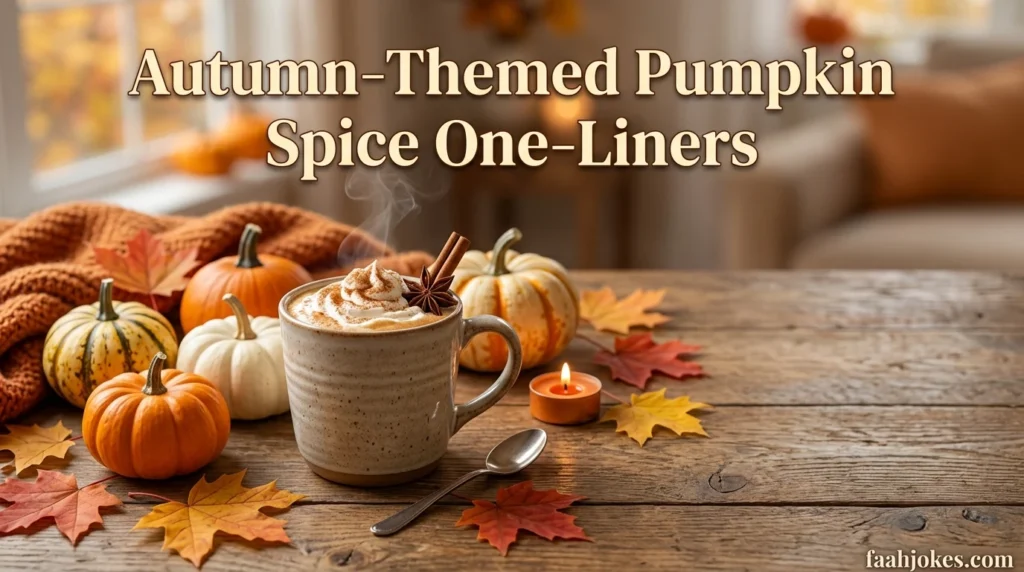Autumn-Themed Pumpkin Spice One-Liners