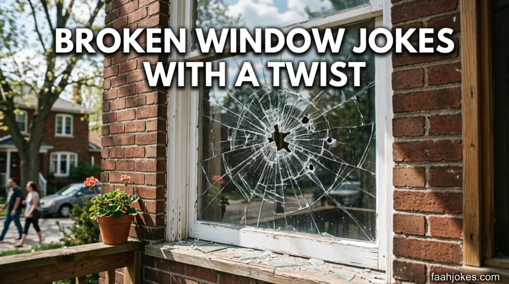Broken Window Jokes with a Twist