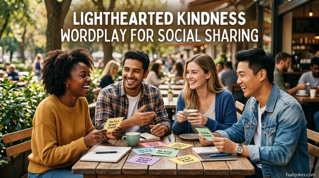 Lighthearted Kindness Wordplay for Social Sharing