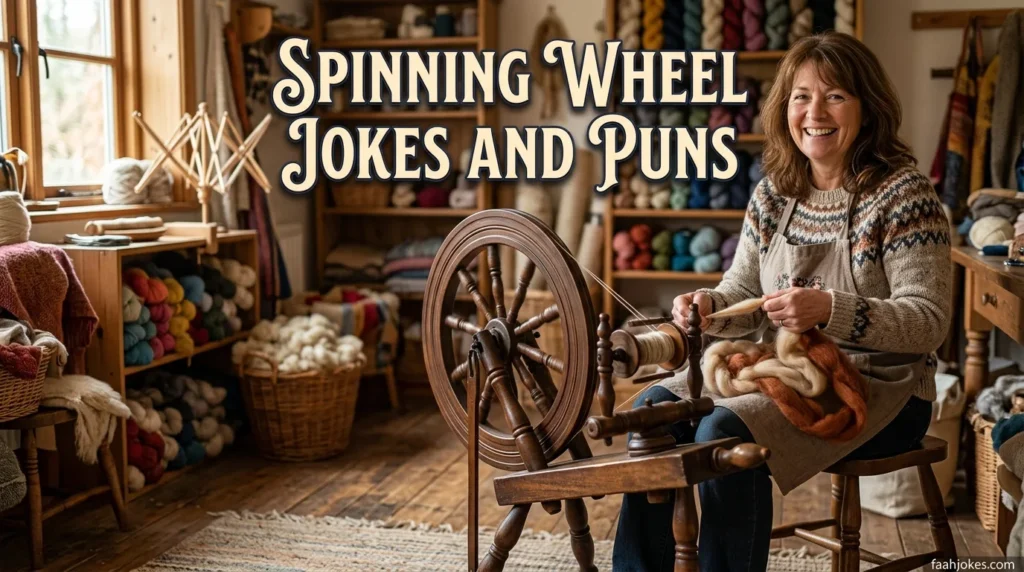 Spinning wheel jokes and puns