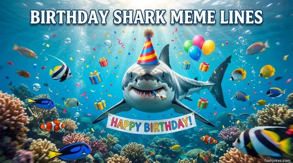 Birthday Shark Meme Lines
