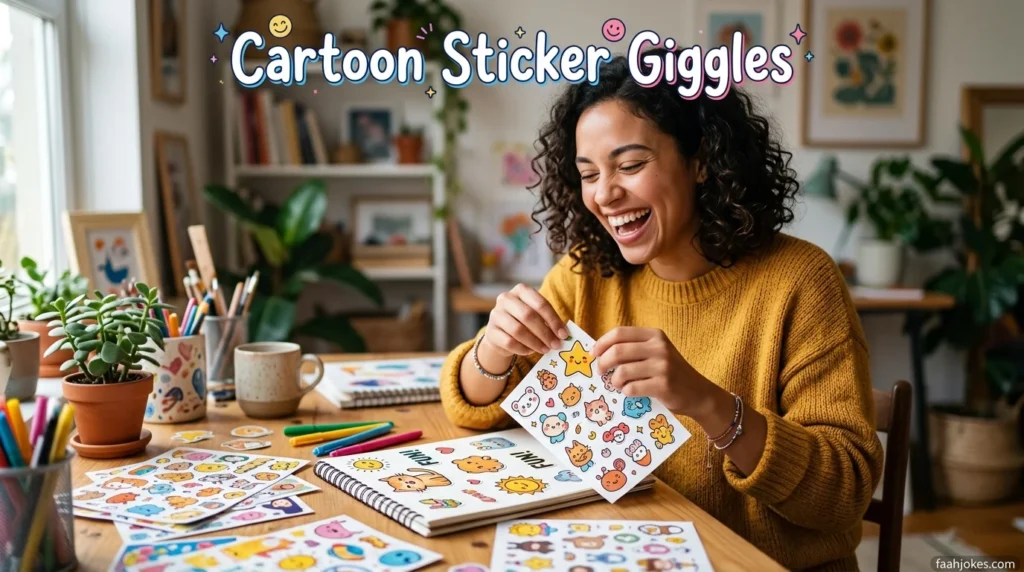 Cartoon Sticker Giggles