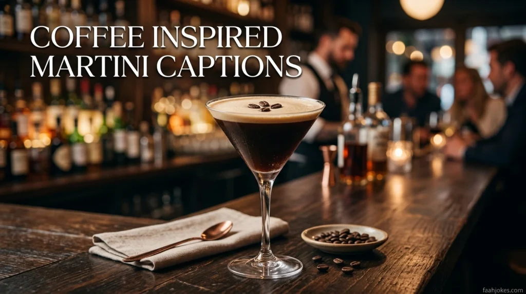Coffee Inspired Martini Captions