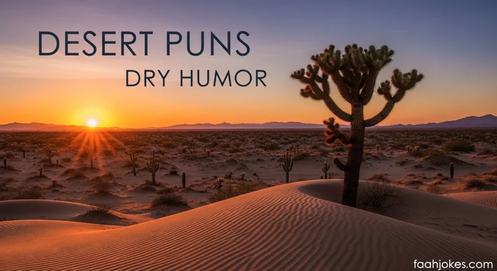Desert puns dry humor