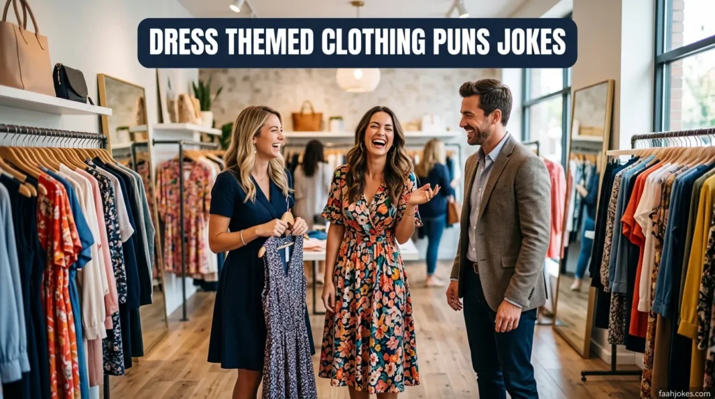 Dress themed clothing puns jokes