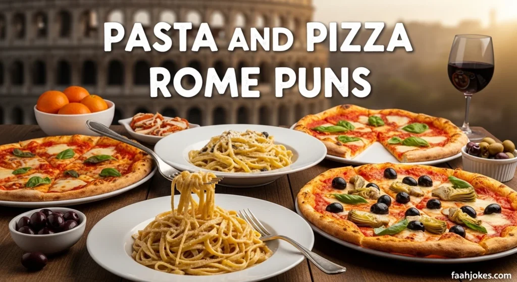 Pasta and Pizza Rome Puns