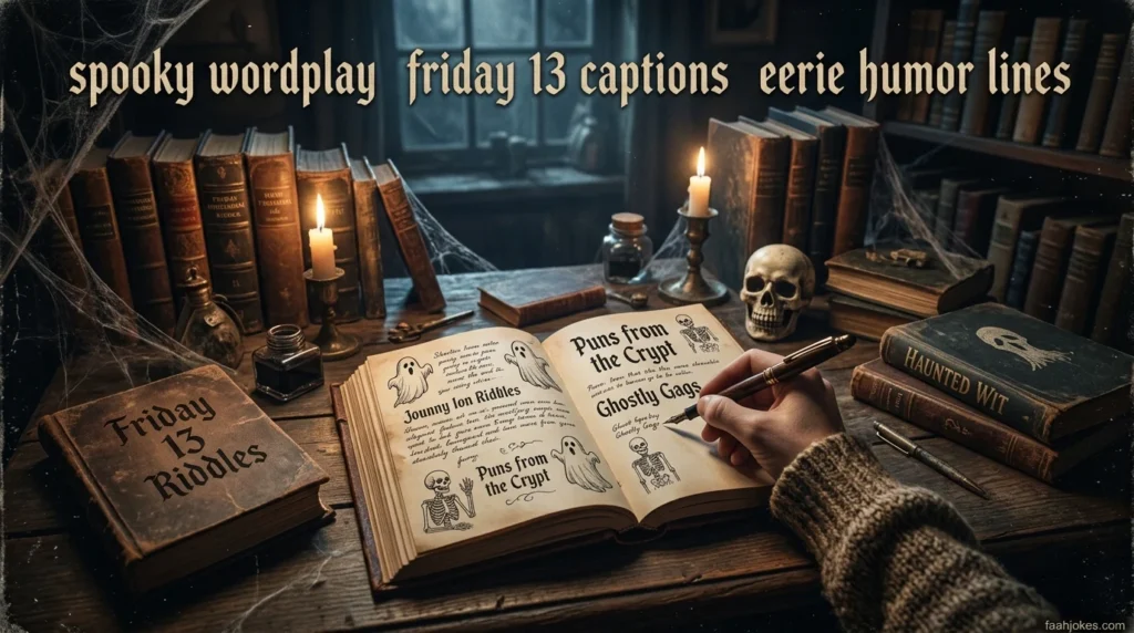 spooky wordplay friday 13 captions eerie humor lines
