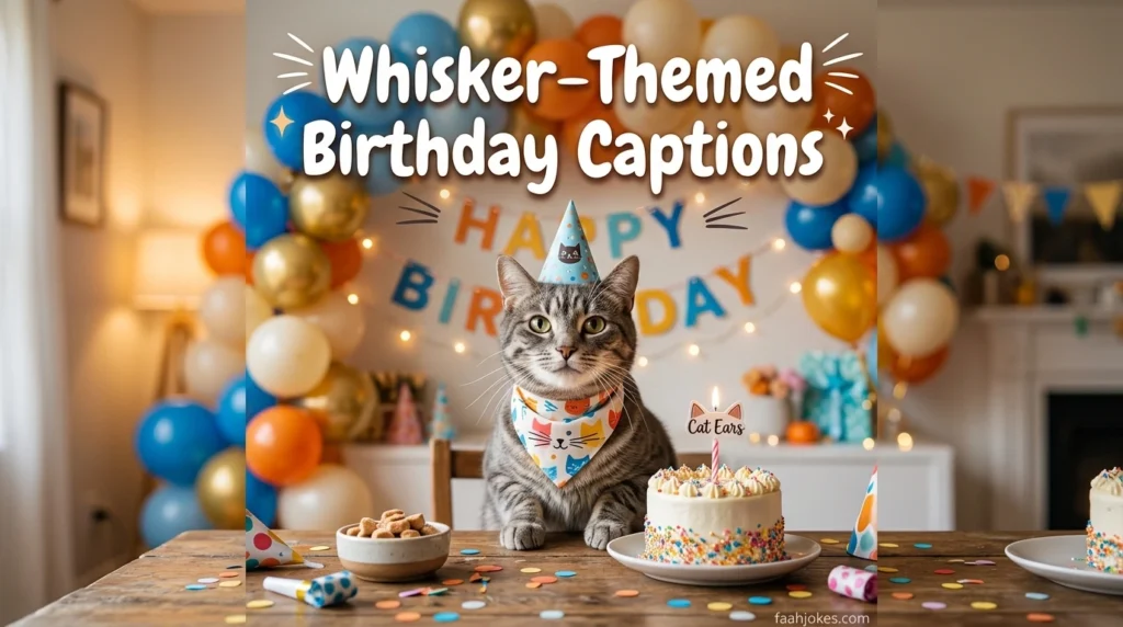 Whisker-Themed Birthday Captions