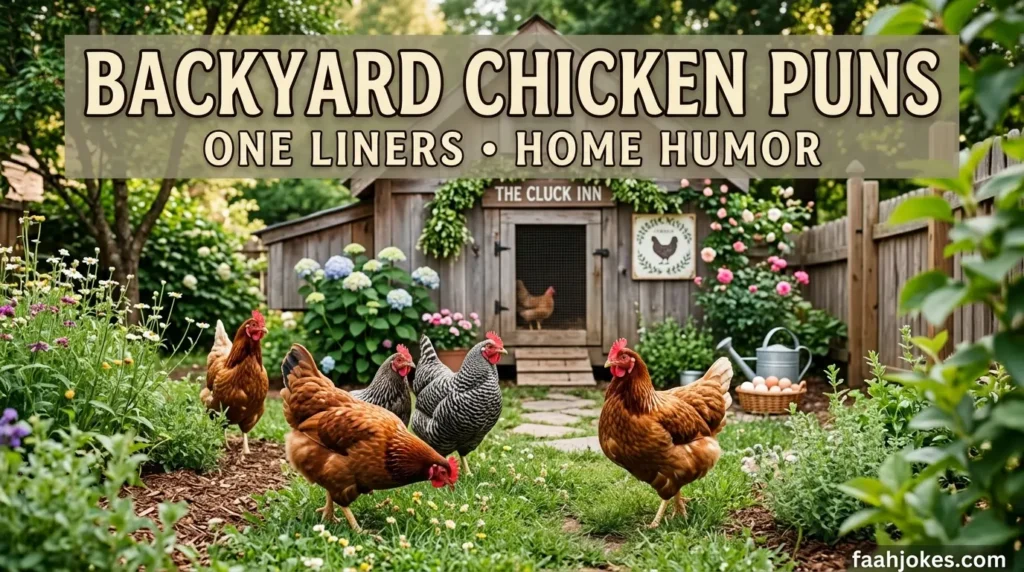 Backyard chicken puns one liners home humor