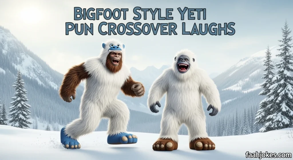 Bigfoot Style Yeti Pun Crossover Laughs