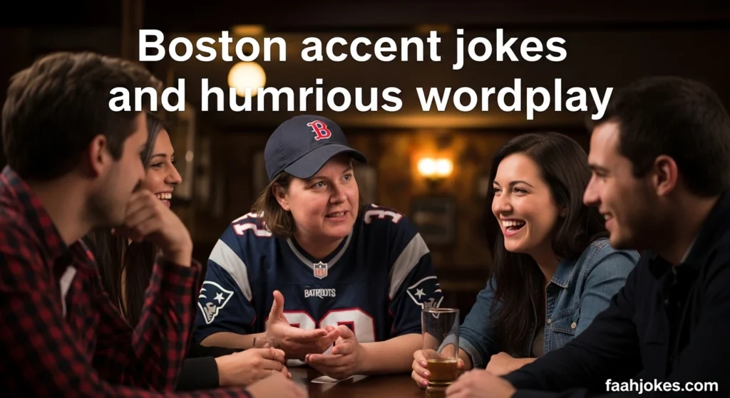 Boston accent jokes and humorous wordplay