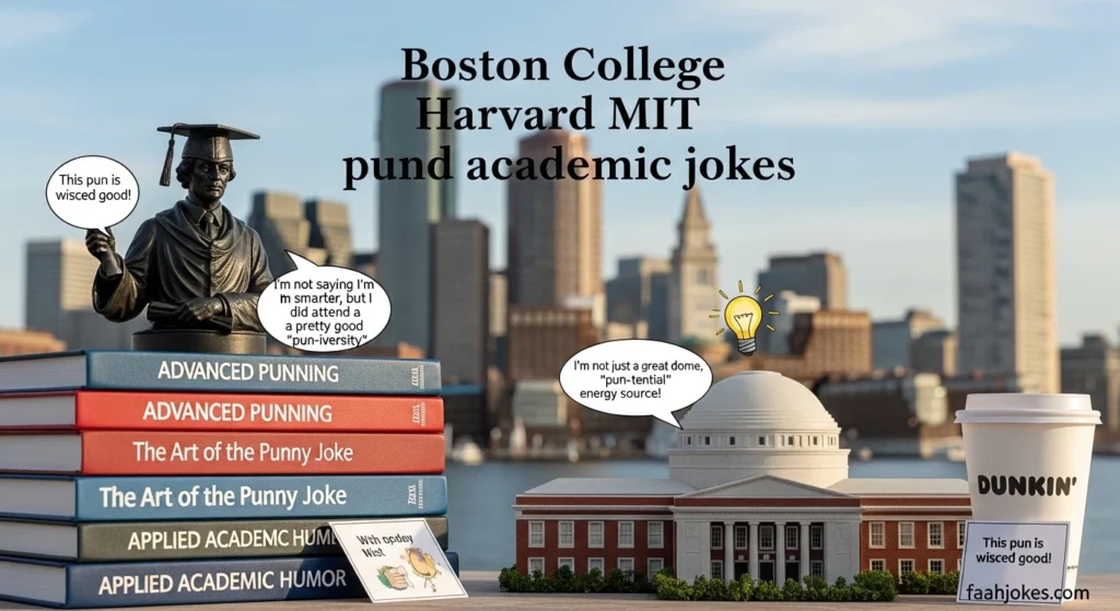 Boston college Harvard MIT puns and academic jokes