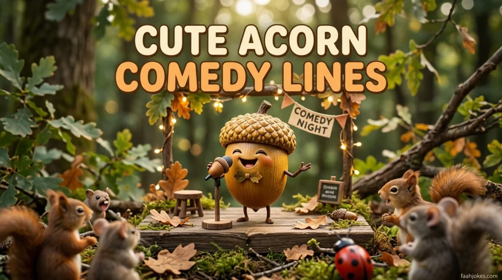 Cute acorn comedy lines