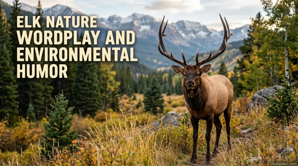 Elk nature wordplay and environmental humor