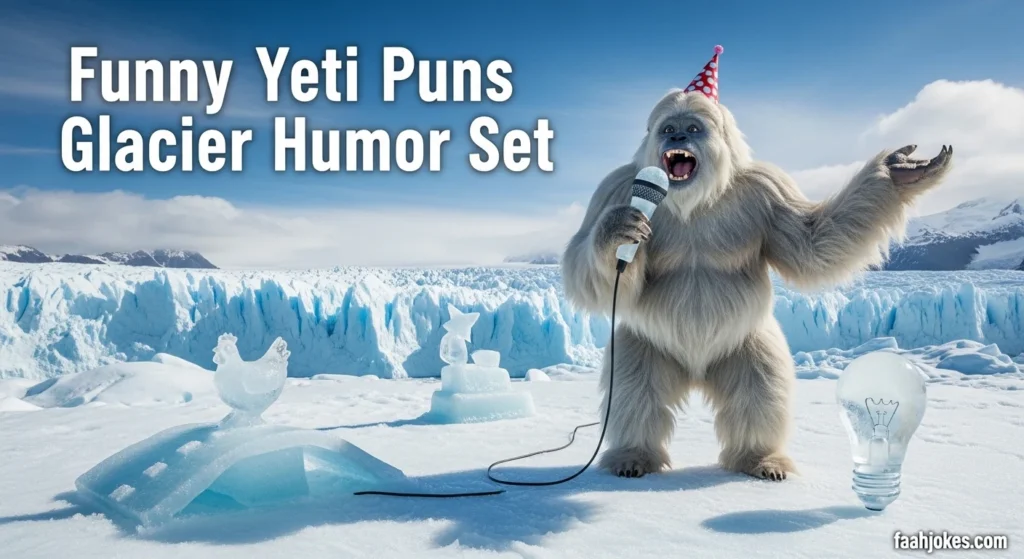 Funny Yeti Puns Glacier Humor Set