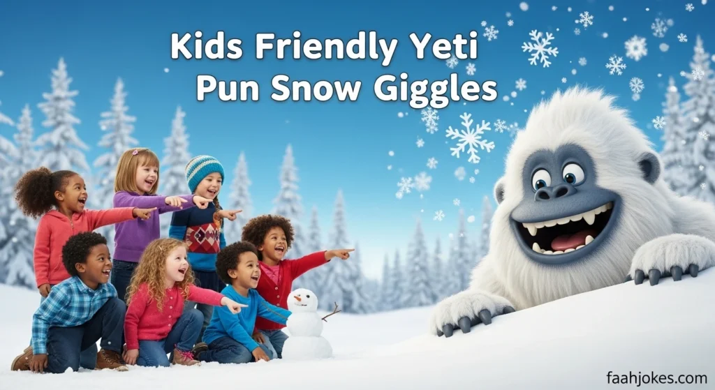 Kids Friendly Yeti Pun Snow Giggles