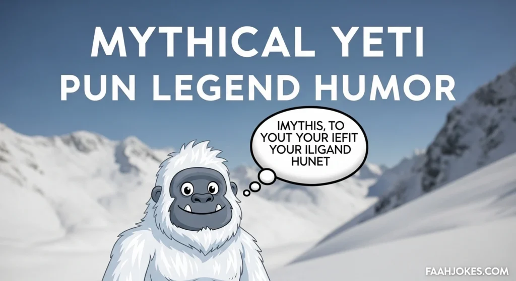 Mythical Yeti Pun Legend Humor