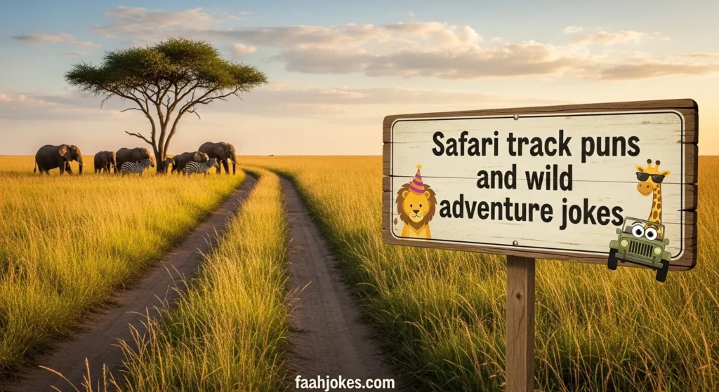 Safari track puns and wild adventure jokes