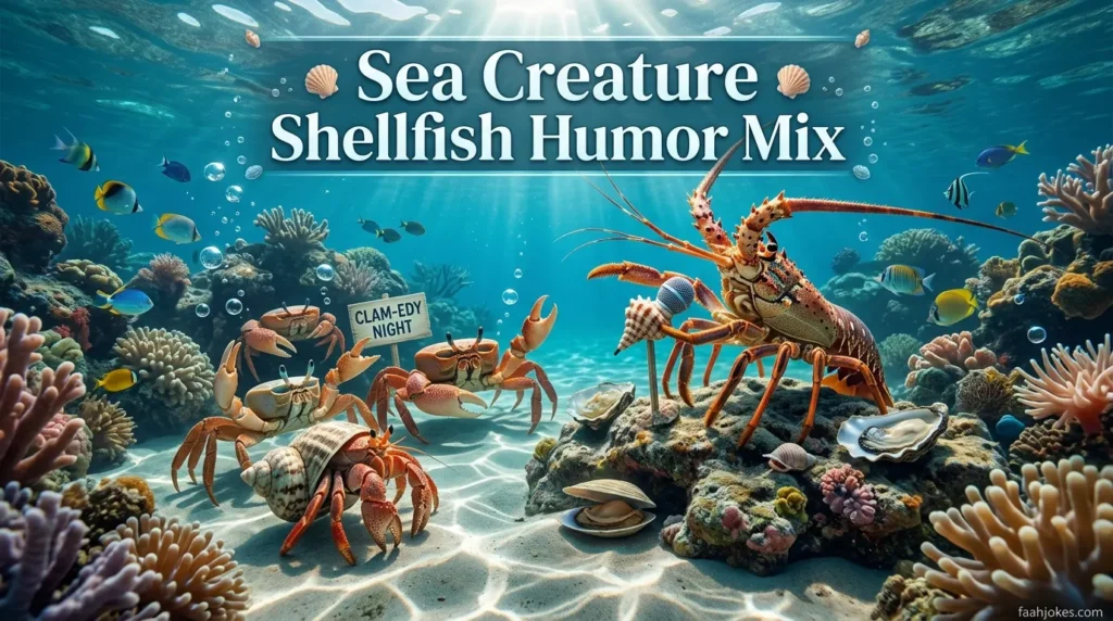 Sea Creature Shellfish Humor Mix