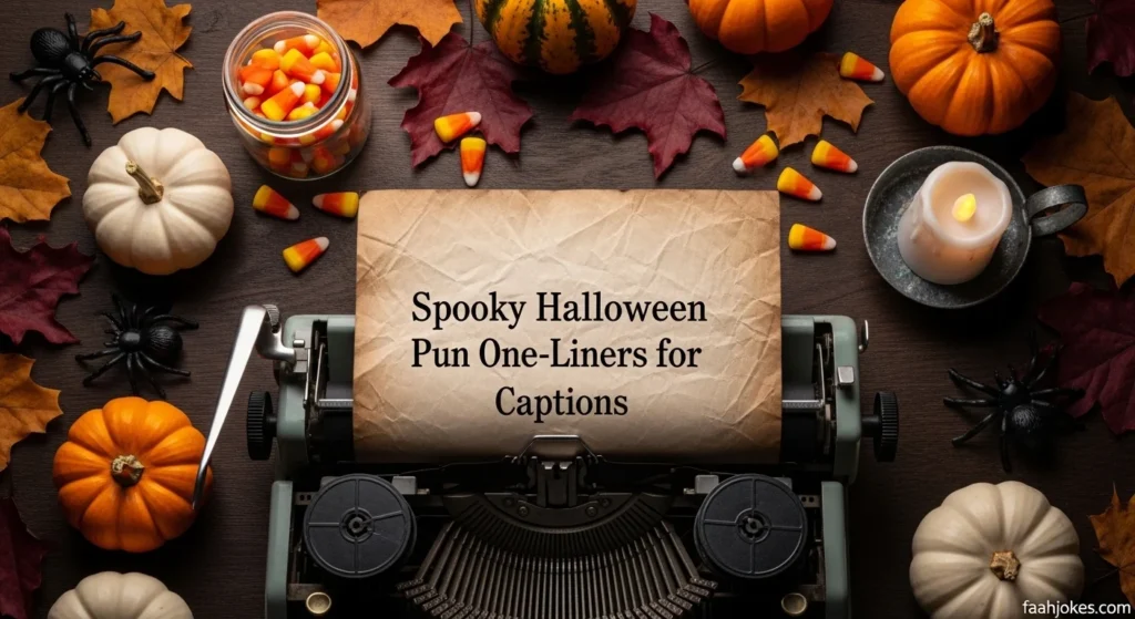 Spooky halloween pun one liners for captions