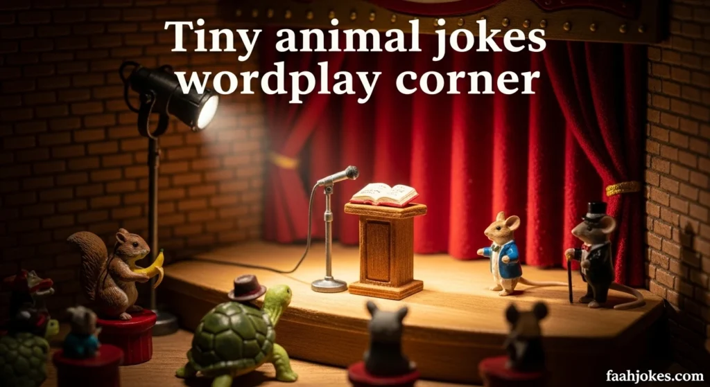 Tiny animal jokes wordplay corner