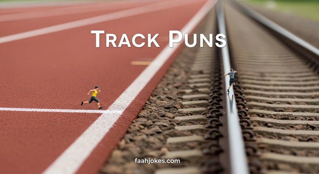 track puns